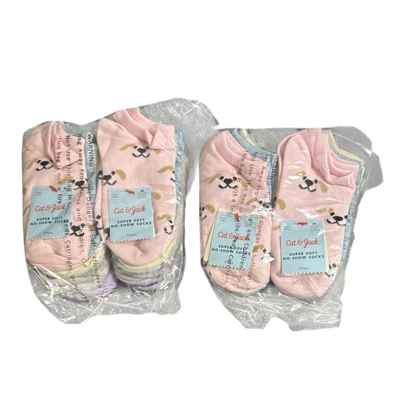Cat & Jack No-Show Socks Set 2 pack (12 pairs total) Size Medium - Picture 1 of 3
